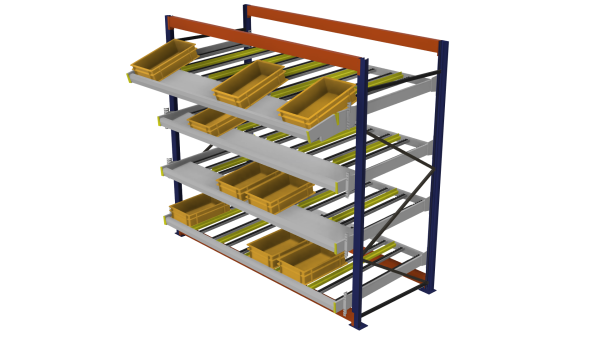 Rack dynamique carton et bac