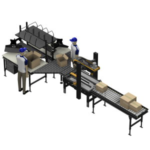 Ligne Logistique #7 -  PackBox Flex Duo: Ligne logistique ergonomique double opérateur